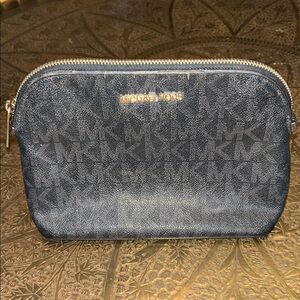 Michael Kors MK Black and Gold Logo Clutch Cosmetic bag Crossbody